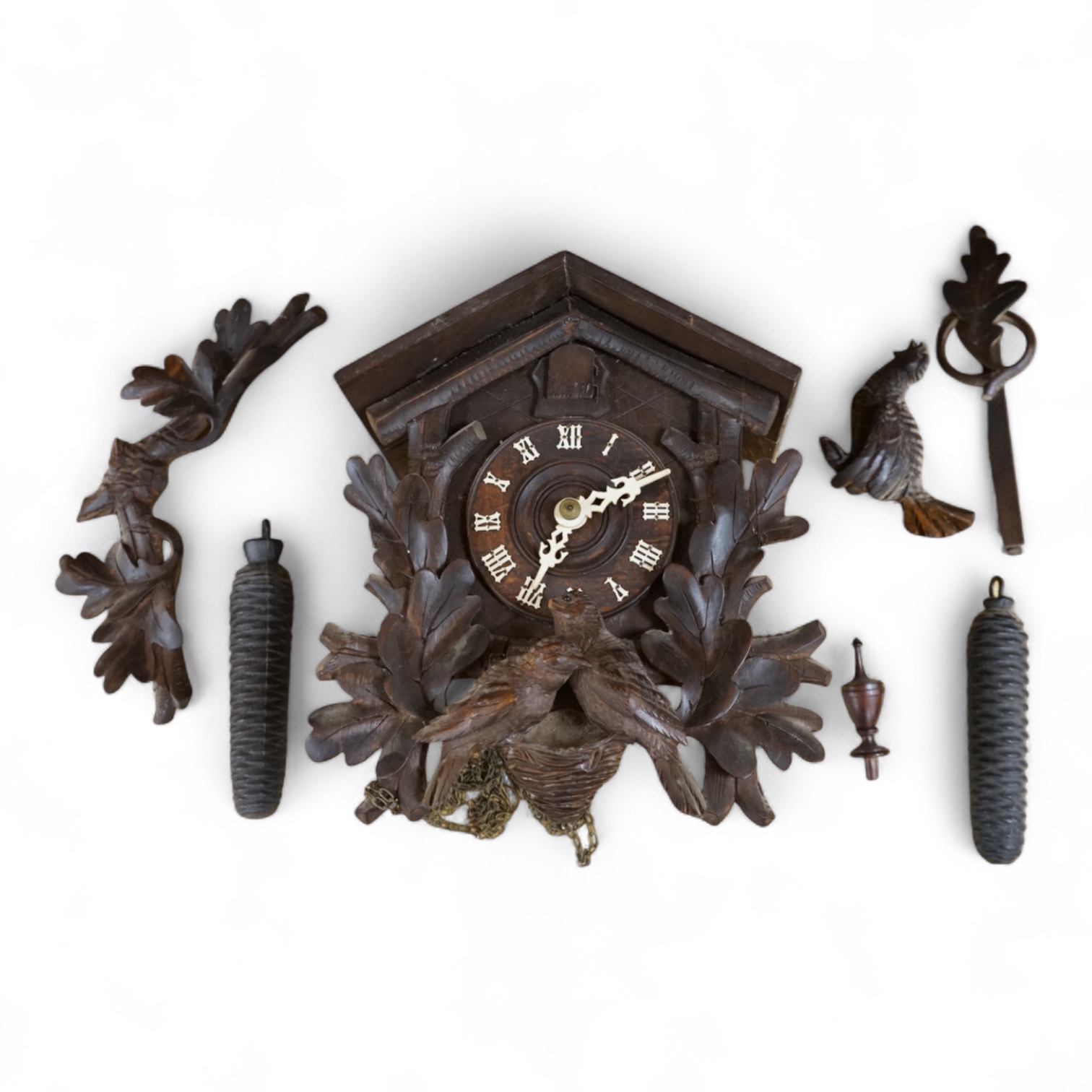 A late 19th century Black Forest Cuckoo clock